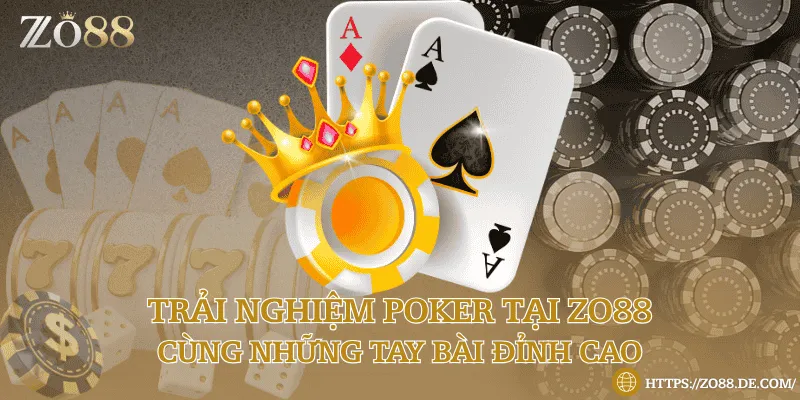 Trải nghiệm poker tại Zo88 cùng những tay bài đỉnh cao